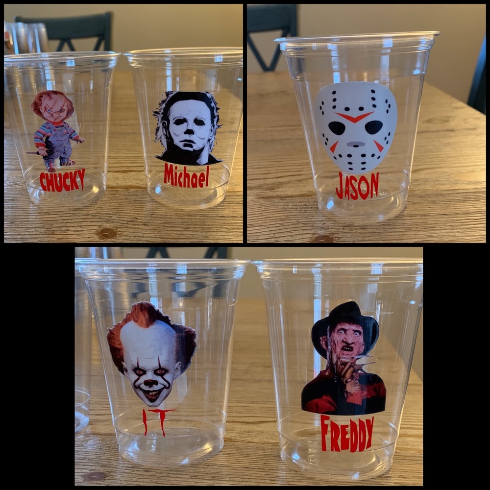 Horror Characters party cups